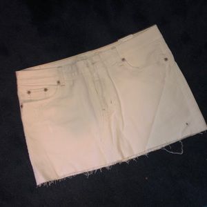 COPY - American eagle mini white denim skirt